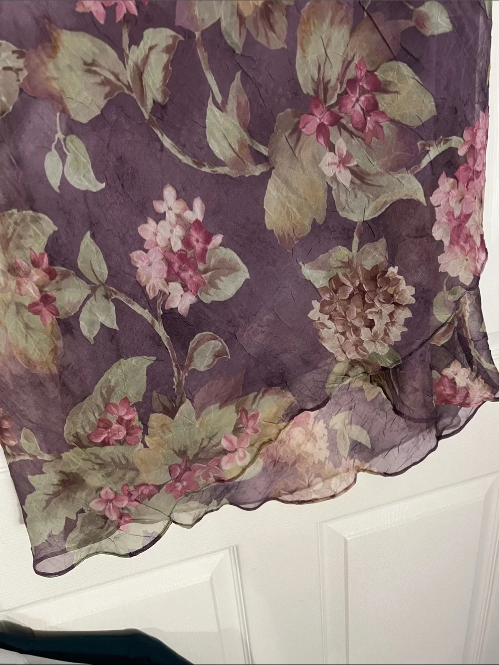 Unk Purple Floral Maxi Skirt with Pink and Green Blooms - Picture 2 of 3
